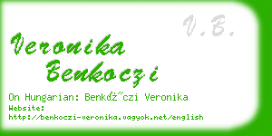 veronika benkoczi business card